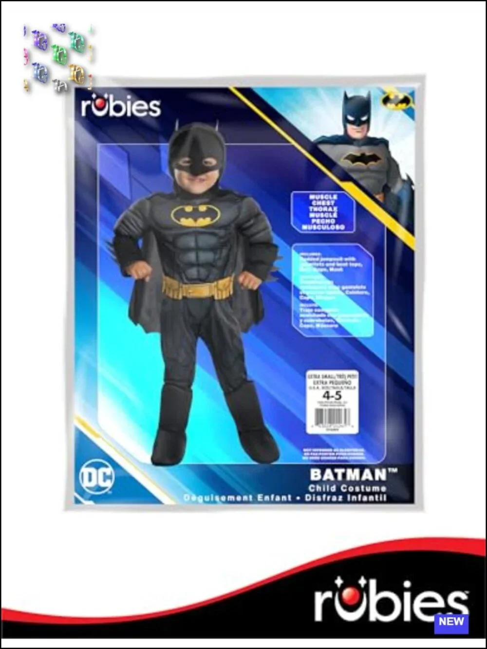 Batman Toddler Costume | Padded Jumpsuit Cape Mask Belt